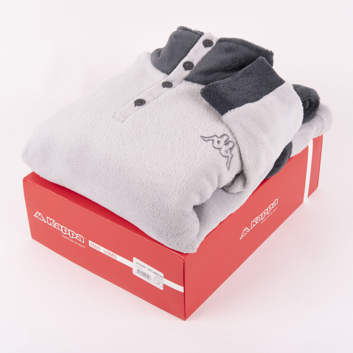 Pigiama uomo coral Kappa caldissimo 21296 grigio