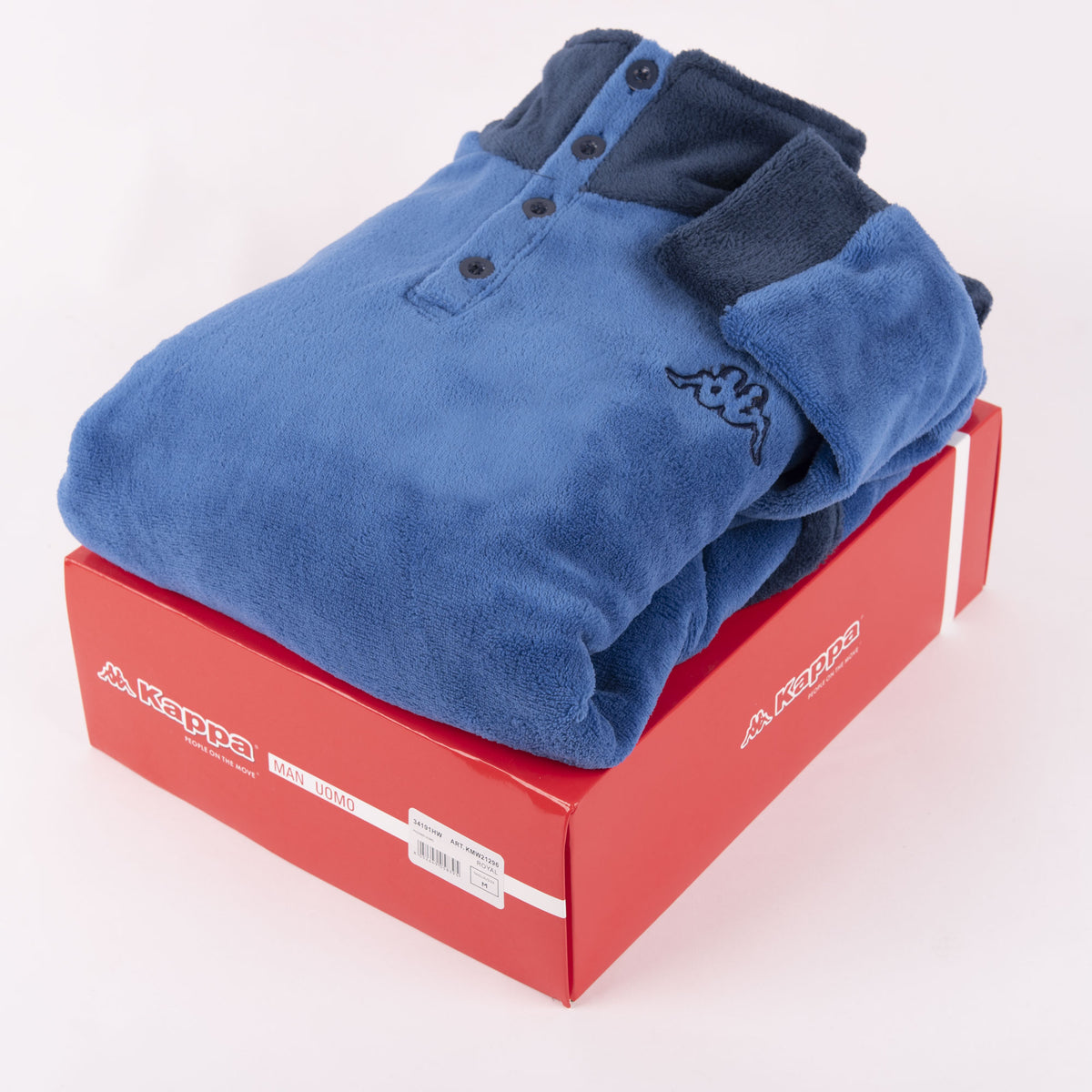 Pigiama uomo coral Kappa caldissimo 21296 azzurro royal