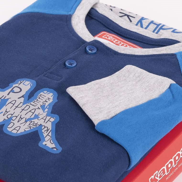 Pigiama bambino Kappa caldo cotone colorato 21420 navy