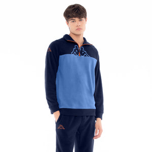 Pigiama tuta in pile micro polar mezza zip Kappa 22131 royal