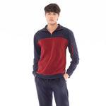 Tuta uomo pile micropolar con zip Kappa bordeaux KMW 22132