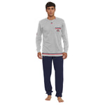 Pigiama uomo in caldo cotone scollo a serafino e taschino con logo Kappa KMW24612