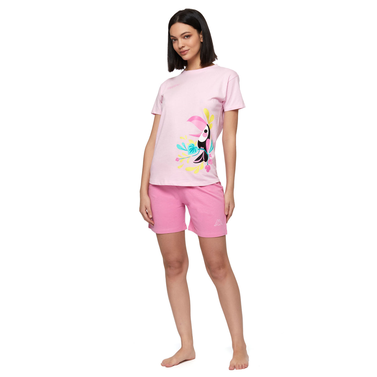 Pigiama donna Kappa 21326 corto in cotone stampato
