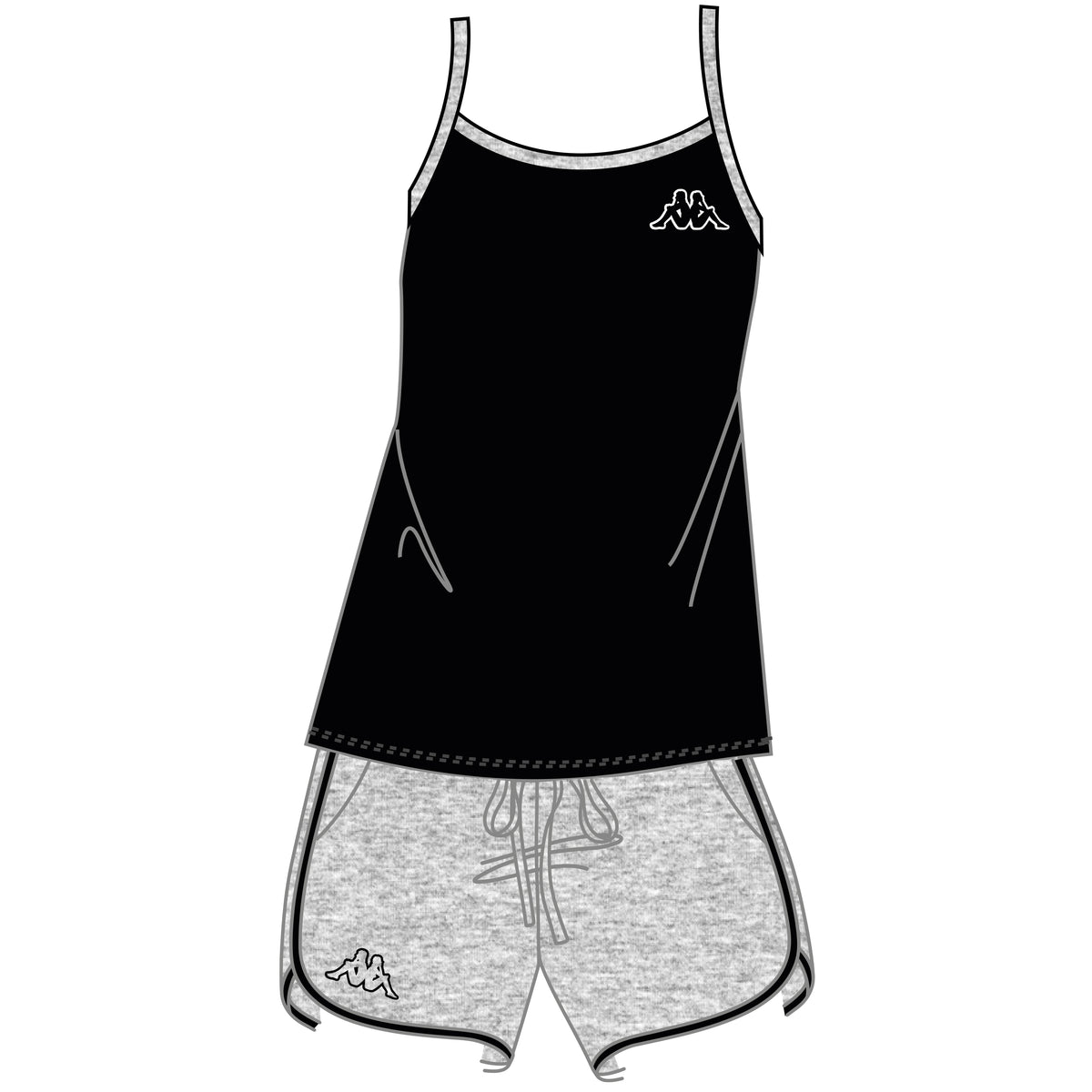 Pigiama donna Kappa 21340 corto in cotone