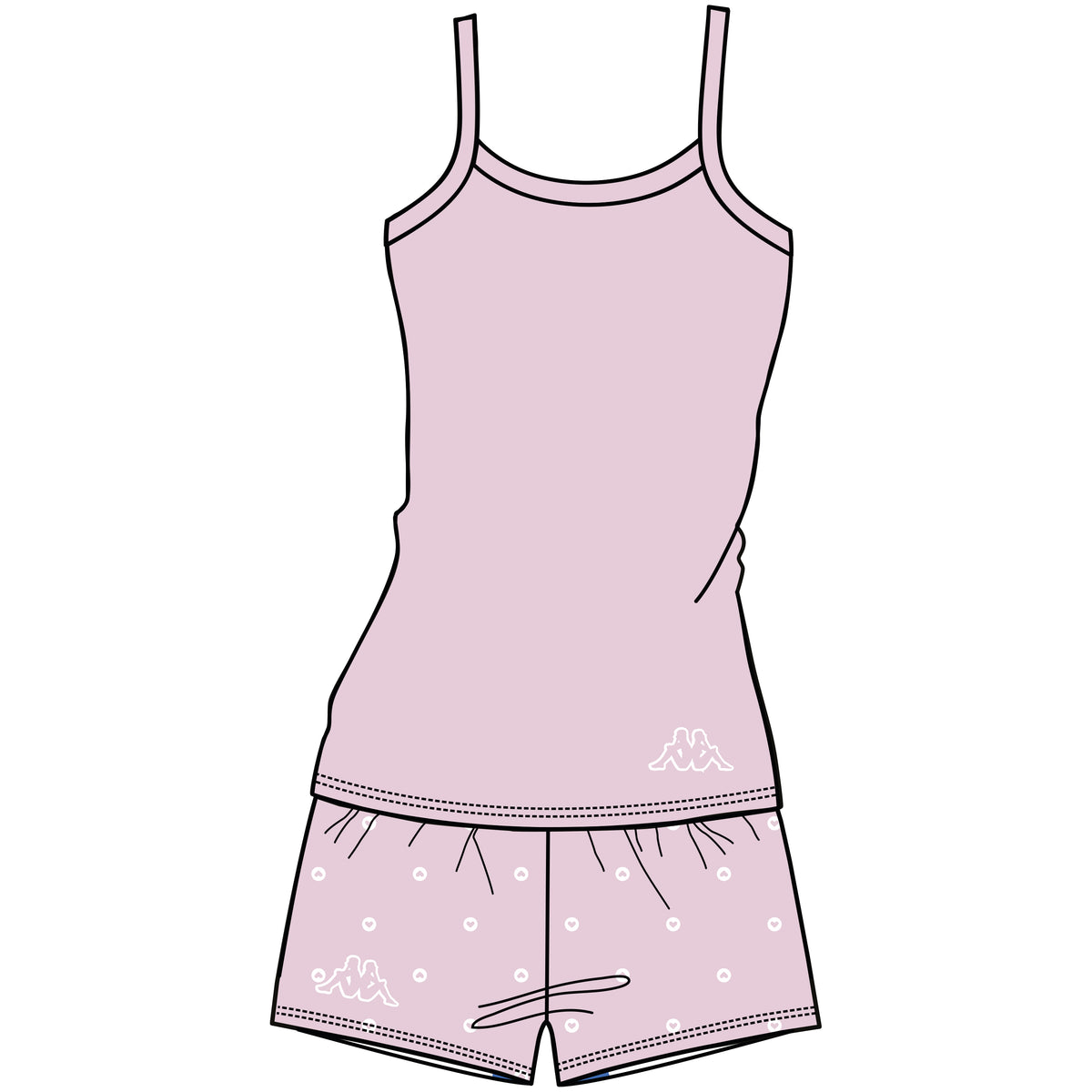 Pigiama donna Kappa 21343 corto in cotone