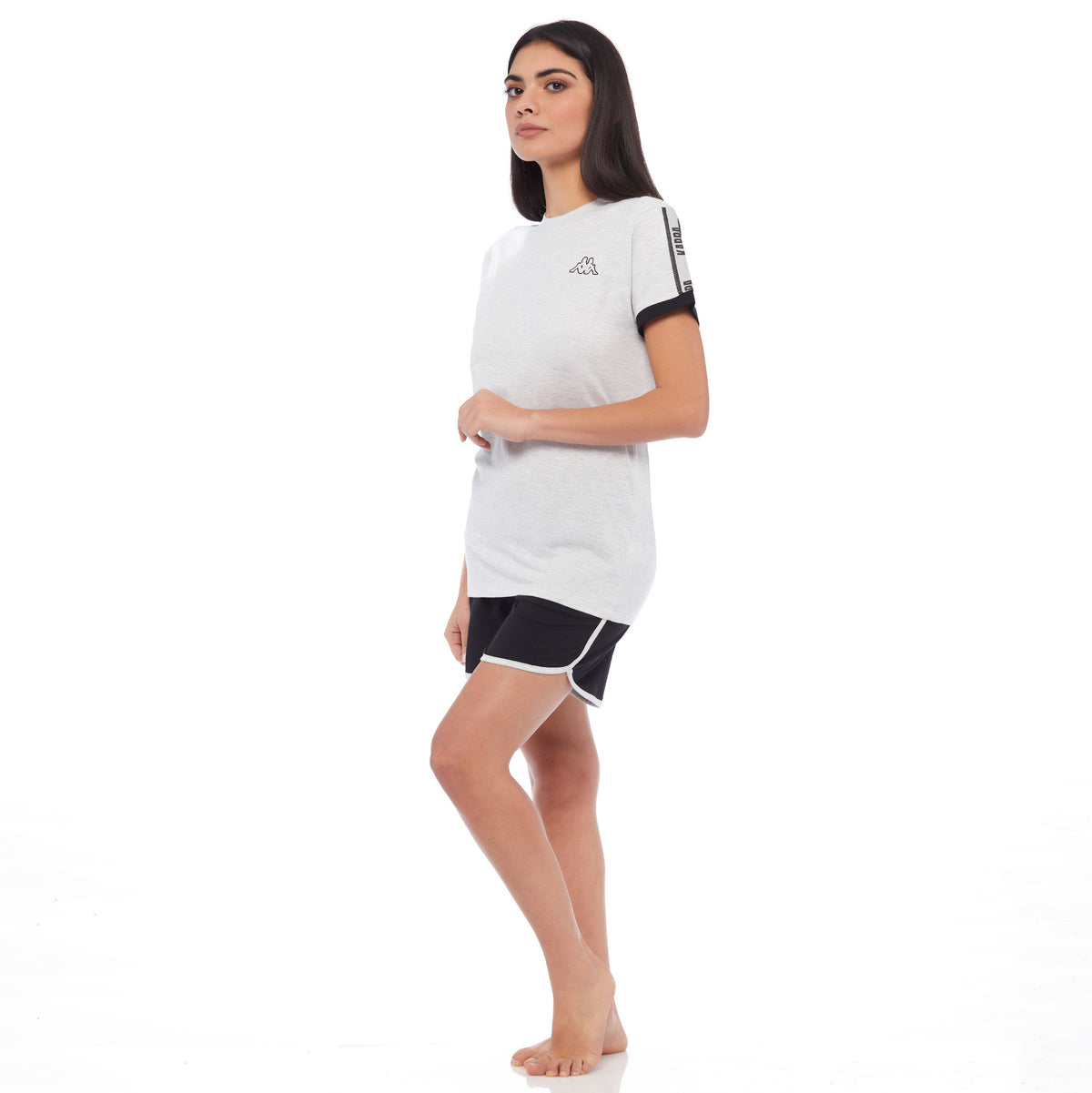 Pigiama donna estivo completino sportivo Kappa 23830 grigio