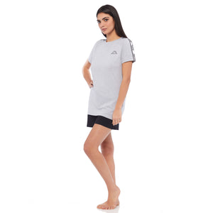 Pigiama Kappa donna estivo corto KWS 23851 lime / nero