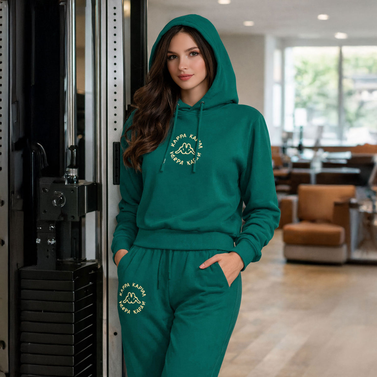 Tuta donna con cappuccio cotone leggero Kappa KWS26251