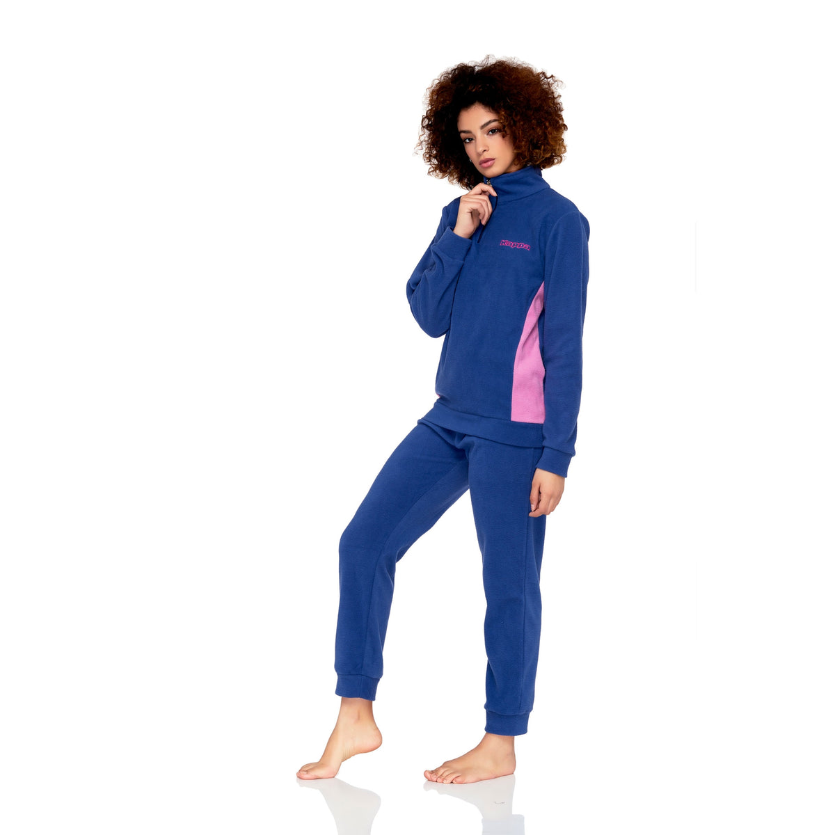 Pigiama donna Kappa 20641 in micropile collo alto zip