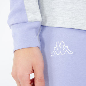 Pigiama Kappa donna caldo cotone 21386 grigio lilla