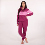 Pigiama donna invernale kappa 21394 prugna in pile