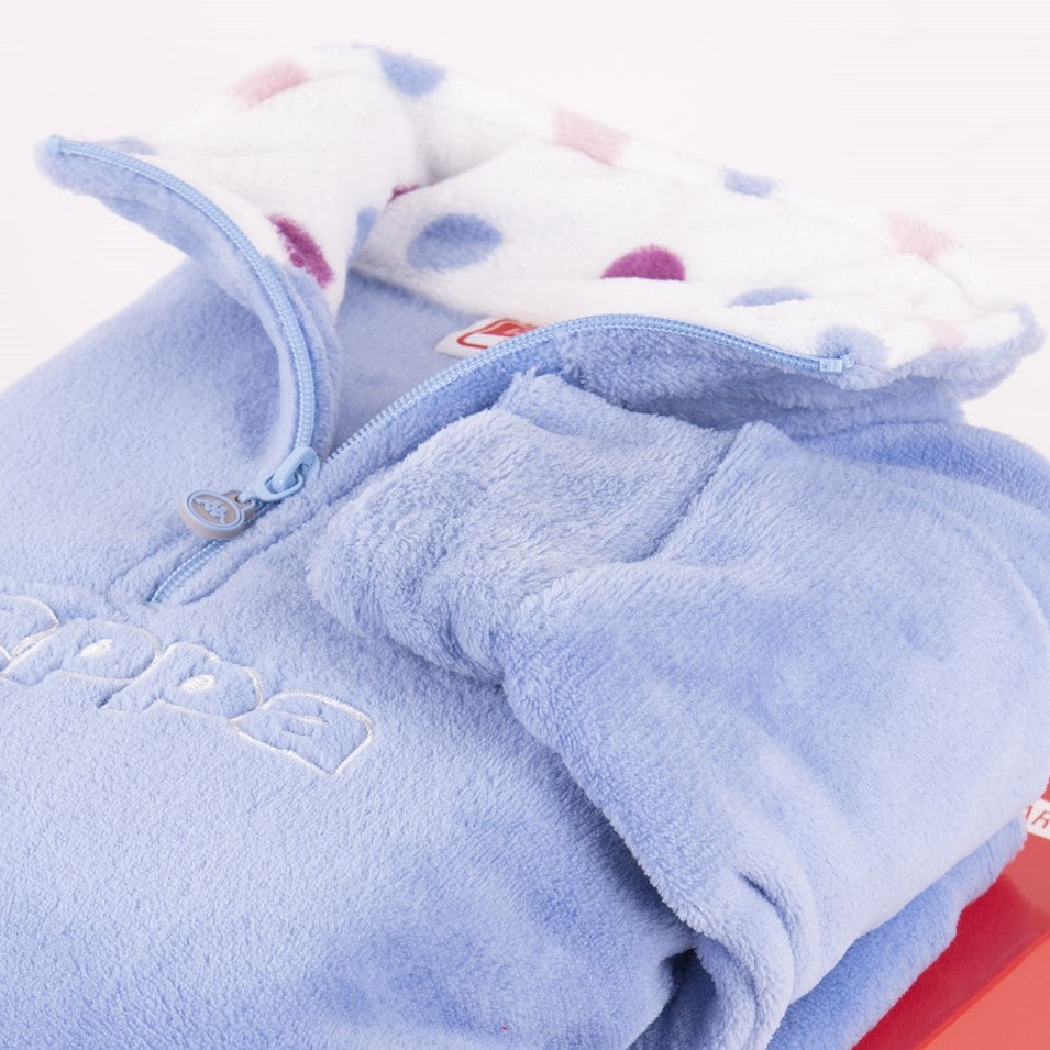 Pigiama donna in coral caldo Kappa 21705 celeste cielo