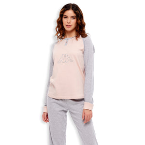 Pigiama Kappa modello sportivo in caldo cotone 22206 rosa mel