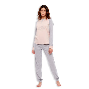 Pigiama Kappa modello sportivo in caldo cotone 22206 rosa mel