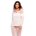 Pigiama donna invernale coral collo alto rosa Kappa KWW22247