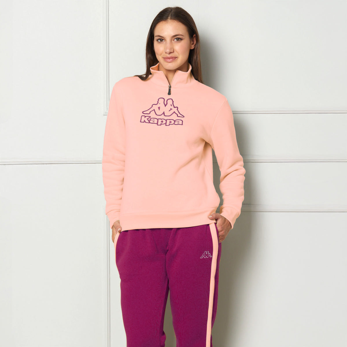 Pigiama donna felpa mezza zip + pantalone Kappa 24731