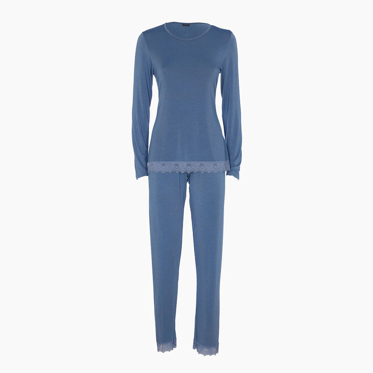Pigiama donna lungo in modal e pizzo Lovable L0EHP