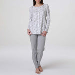Pigiama donna maglia aperta in cotone leggero Lovable L0EQH