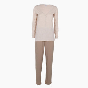 Pigiama donna pantalone effetto waffle cotone Lovable L0ETM