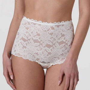 Slip vita alta pizzo floreale e microfibra lucida Lovable L0ETV