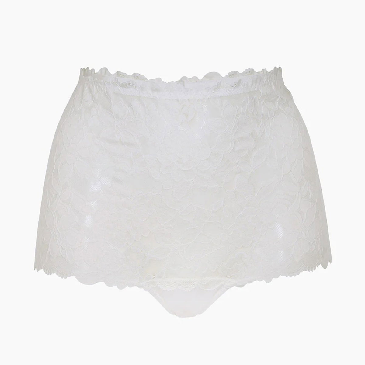 Slip vita alta pizzo floreale e microfibra lucida Lovable L0ETV