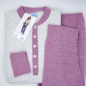 Pigiama Donna Gary H50170 Punto Milano 5 Bottoni