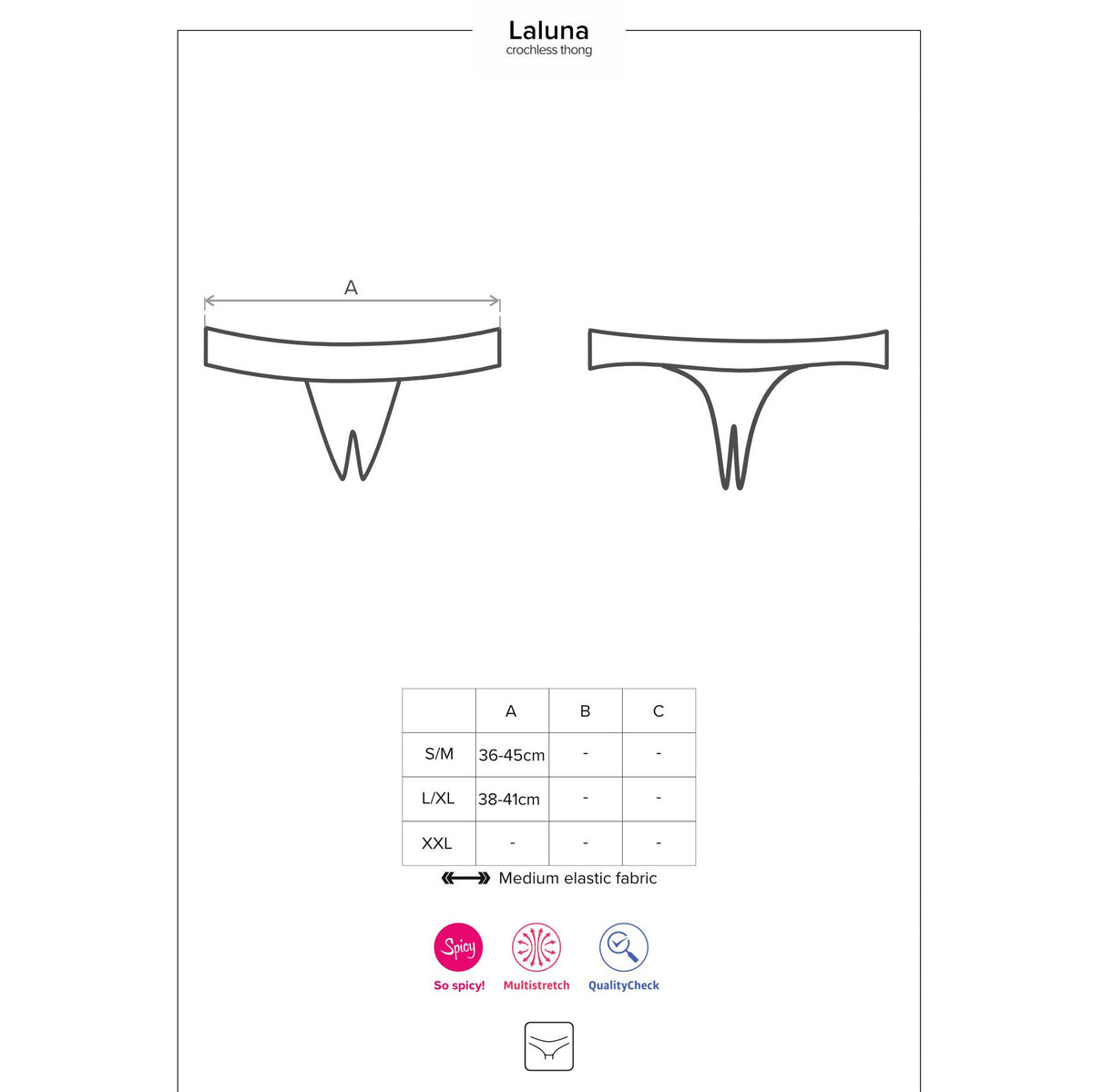 Sexy mutandine Obsessive Laluna Crotchless panties cavallo aperto