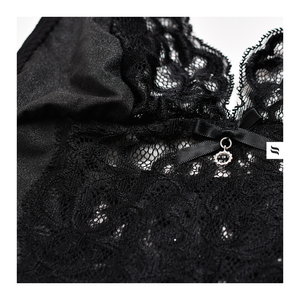 Corsetto con reggicalze + perizoma in pizzo Obsessive Laluna