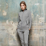 Tuta donna invernale Laura Biagiotti 96460 cotone felpato aperta grigio melange