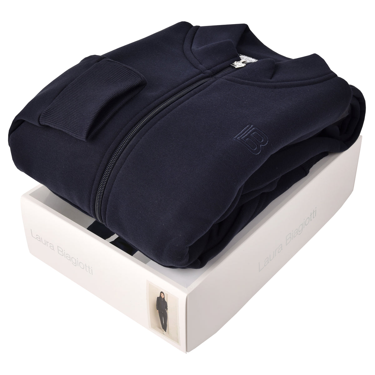 Tuta donna invernale felpata Laura Biagiotti BOS96582S blu