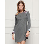 Camicia da notte Laura Biagiotti 96427 caldo cotone grigio melange