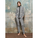 Tuta donna invernale Laura Biagiotti 96456 cotone felpato aperta grigio melange