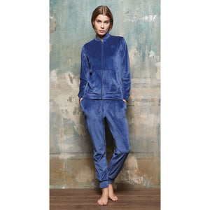 Tuta donna invernale Laura Biagiotti 96470 aperta velluto blu