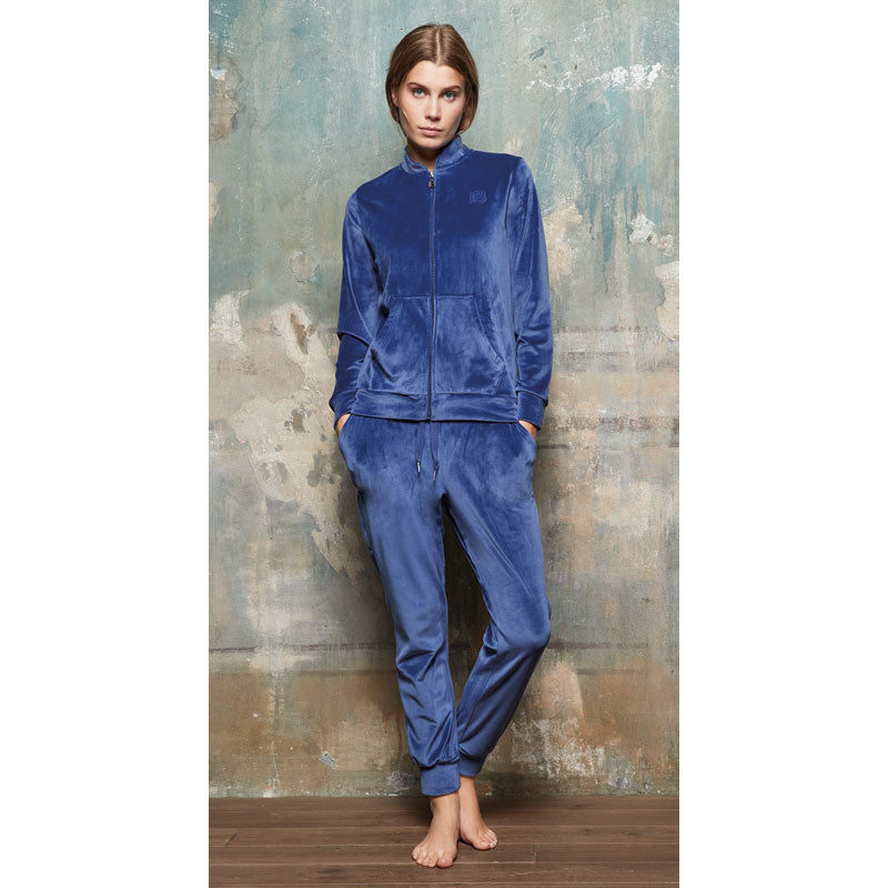 Tuta donna invernale Laura Biagiotti 96470 aperta velluto blu