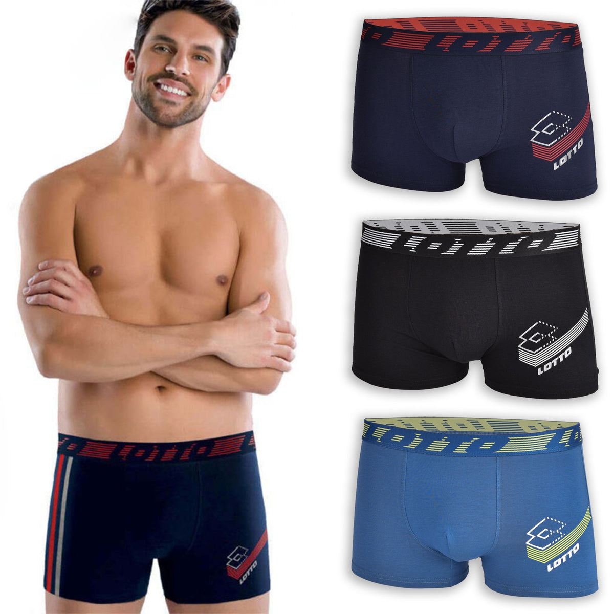 Boxer uomo Lotto LB1277 in cotone elasticizzato