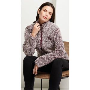 Giacca donna invernale pile sherpa Laura Biagiotti BPJ96592B bordeaux