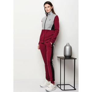 Tuta donna invernale Laura Biagiotti BOS96577S caldissima bordeaux grigio