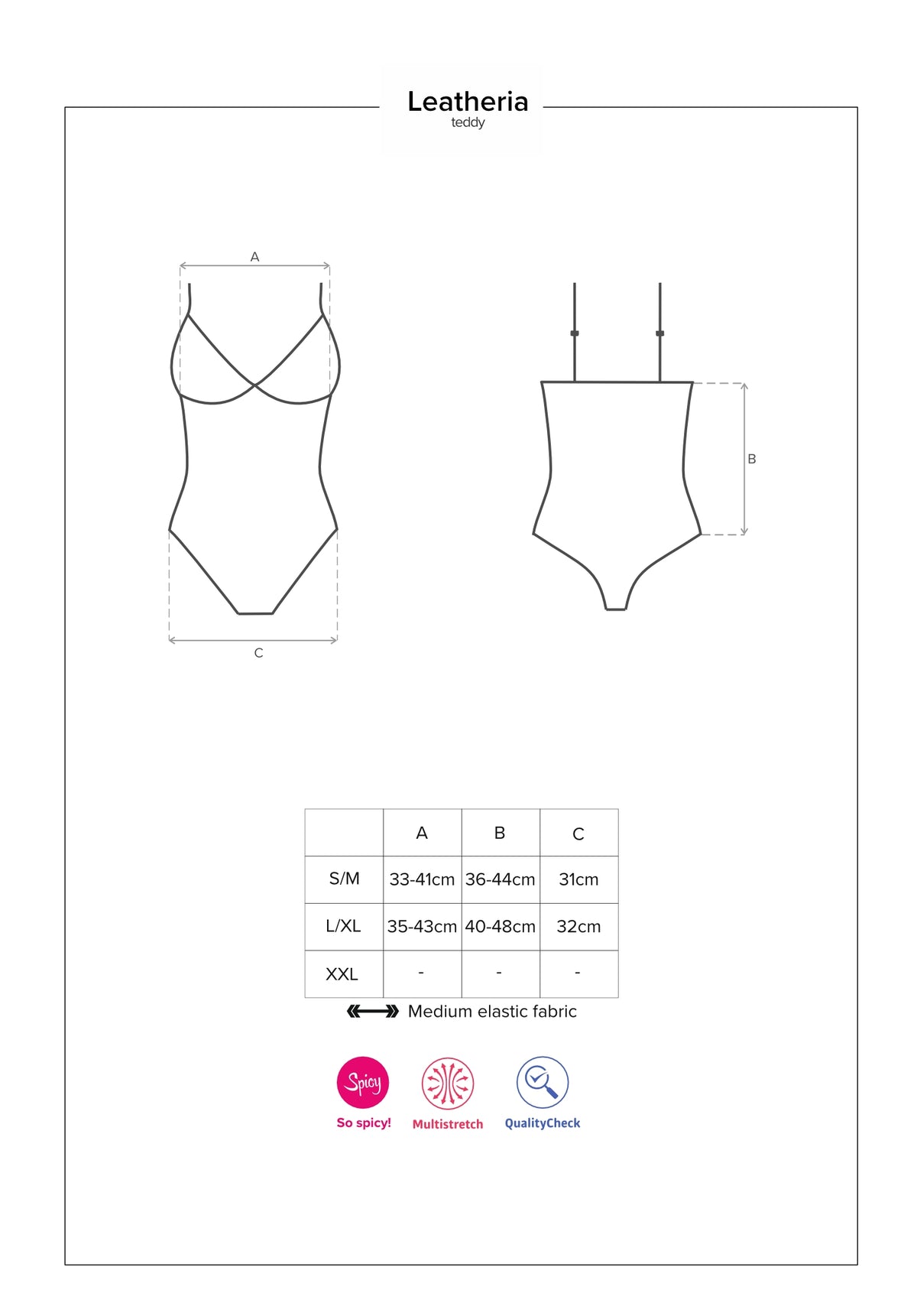 Body sexy Obsessive leatheria teddy nero