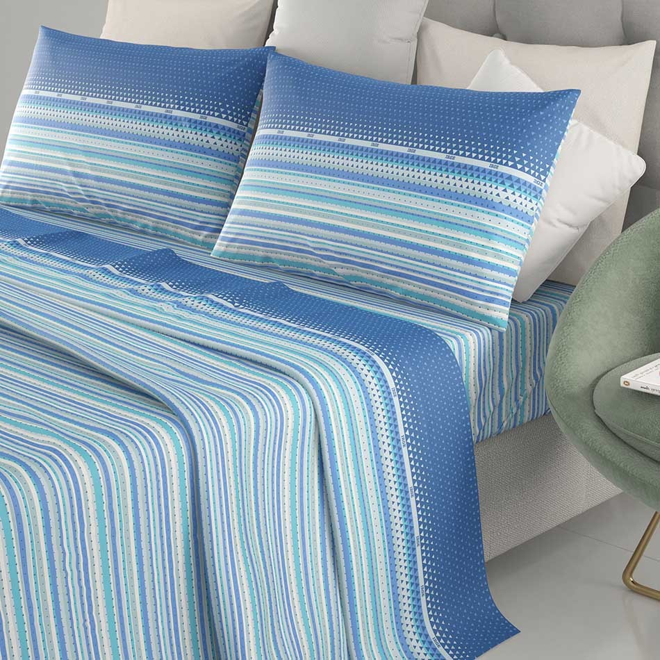 Lenzuola letto 100% cotone Irge Cristal Ginevra