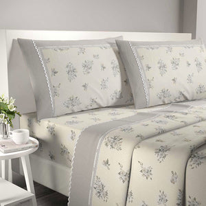 Completo letto Irge cotone con smerlo Praga Rose
