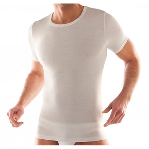 Maglia intima uomo girocollo Liabel mezza manica lana cotone 0532123
