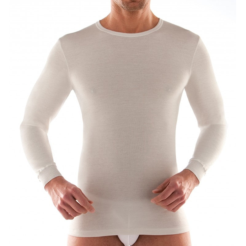Maglia intima uomo girocollo Liabel manica lunga cotone e lana