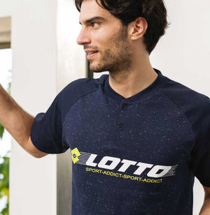 Pigiama uomo estivo Lotto lp5019 in cotone blu