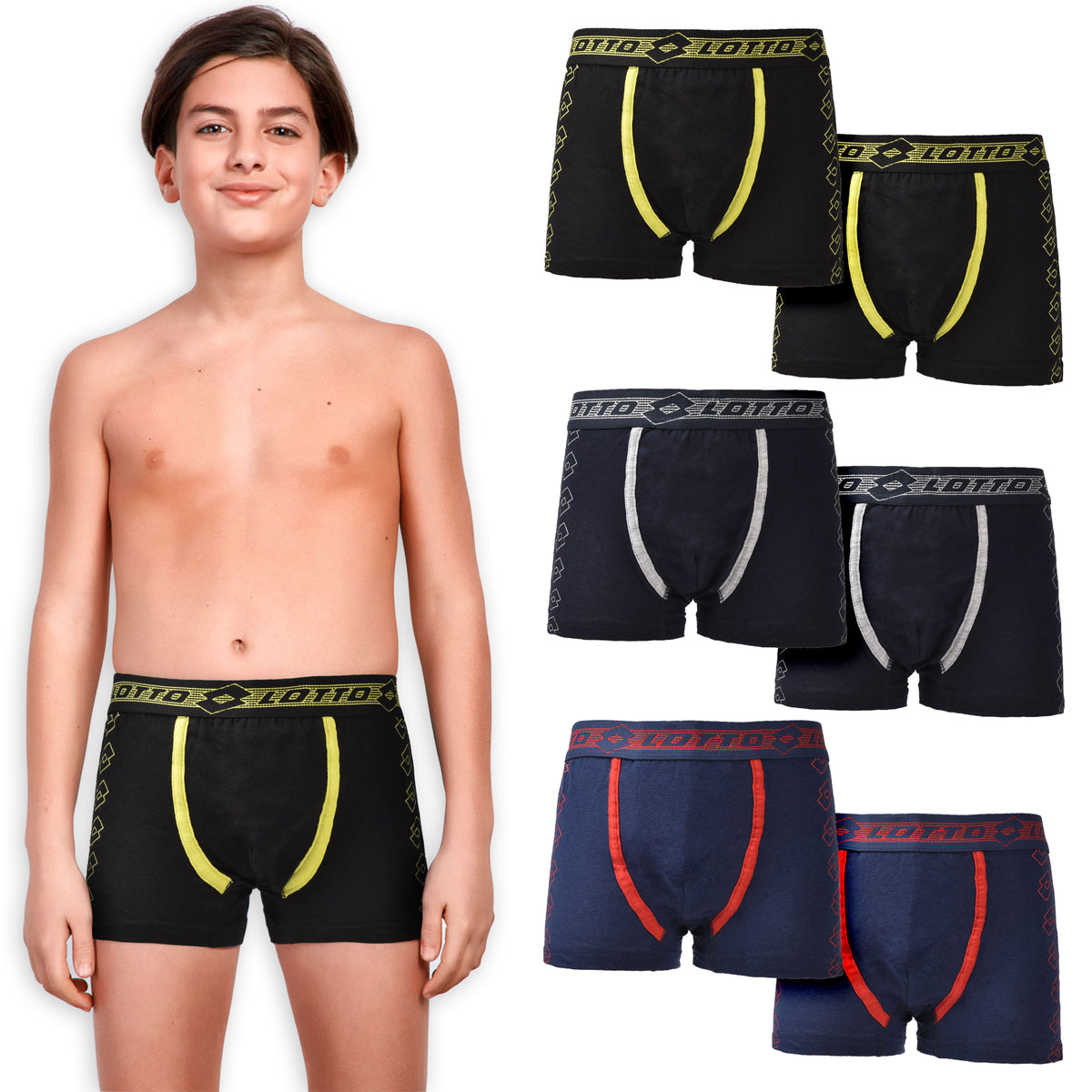 Boxer bambino ragazzo Lotto LB4242 6 pz