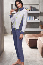 Pigiama donna Lotto la3018 invernale in pile grigio