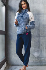 Pigiama tuta donna Lotto la3020 invernale in pile blu
