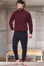 Pigiama uomo Lotto la6011 invernale in caldo pile bordeaux