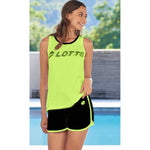 Pigiama donna Lotto LP2052 spalla larga cotone lime