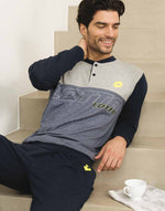 Pigiama da uomo Lotto lp4033 jeans in cotone estivo