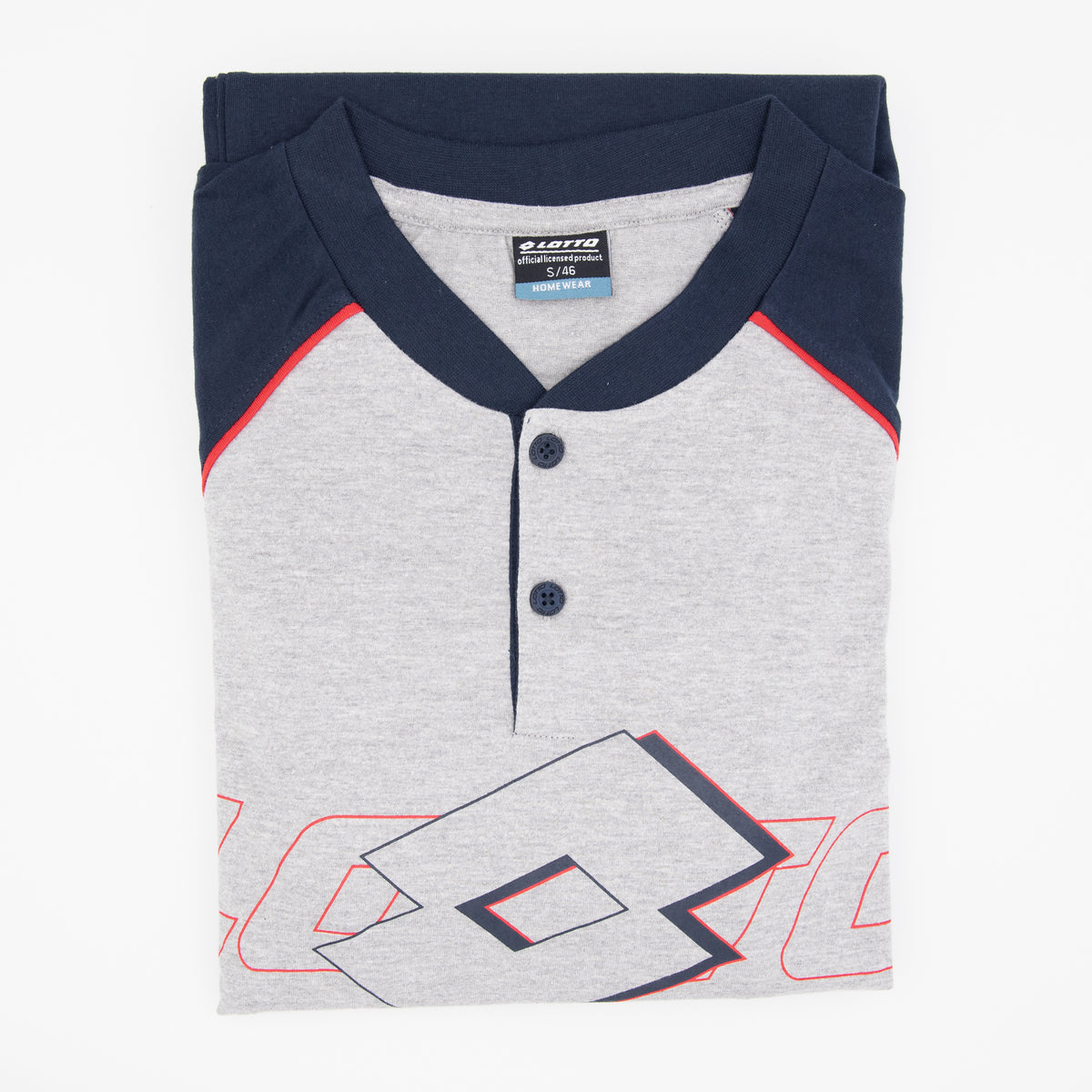 Pigiama uomo Lotto LP4056 cotone grigio melange